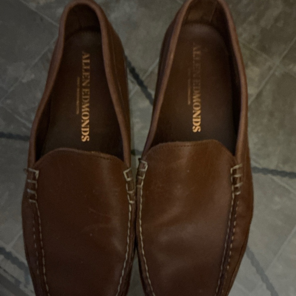 Allen Edmonds interstate 90 leather driving loafer brown sz 9.5 great condition